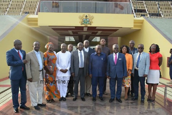 President Akufo-Addo with some Ministers