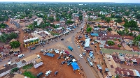 An aerial shot of the Akatsi township (Photo Credit to Selorm Ameza's Facebook page)