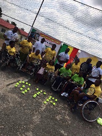Members of Ghana Wheelchair Tennis Association