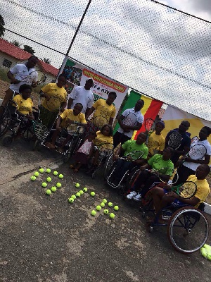 Members of Ghana Wheelchair Tennis Association