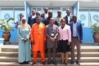Commissioner of AIB Ghana with the delegation from Gambia Civil Aviation Authori