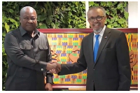 President Mahama has presented a symbolic plaque to the WHO