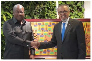 President Mahama has presented a symbolic plaque to the WHO