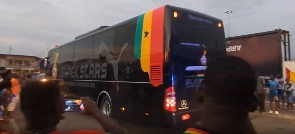 Black Stars bus leaving Baba Yara Sports Stadium