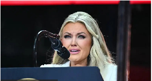 Erika Kirk bi the wife of Charlie Kirk wey don die