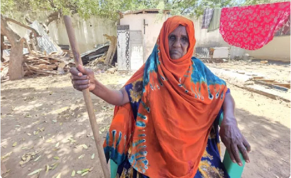 Khadija Mohamed Gedow, 74, was seriously injured in a US drone strike on her family's home in 2020