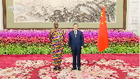 Ambassador Kojo Bonsu with Chinese President Xi Jinping