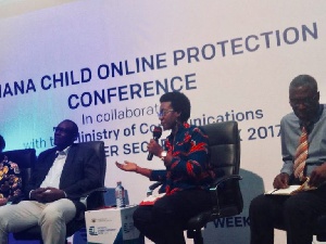 Awo Aidam Amenyah, Executive Director of J. Initiative speaking at an event