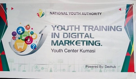 The laptops were used to train the youth in Digital Marketing