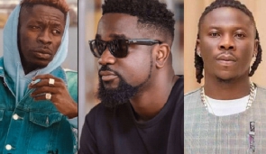 Shatta Wale, Stonebwoy and Sarkodie are leading musicians in Ghana