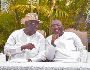 Dr. Mahamudu Bawumia, Vice President with ex-president John Agyekum Kufuor