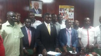 Env't, Sci, Tech& Innovation Minister, Prof. Frimpong Boateng with the representatives