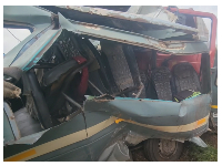Snipped of the school bus involved in the accident