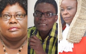 Prof. Joy Henrietta Mensa-Bonsu, Dr Emmanuel Akwetey and Justice Sophia Adjeibea Adinyira