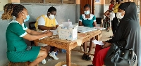 A file photo of health workers