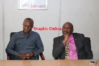 Mr Frank Nelson Nwokolo (right) and Black Stars Coach, Akwasi Appiah