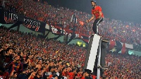 Egyptian football fans at the stadium