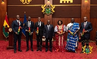 President Nana Addo Dankwa Akufo-Addo with the 6 envoys