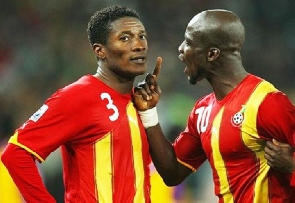Former Black Stars captains, Asamoah Gyan and Stephen Appiah