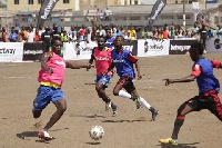 Some footballers battle it out in the Betway Search for Talent