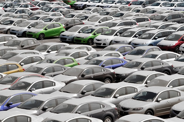 File photo of imported cars