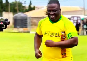 Dr Frank Amoakohene was seen playing football