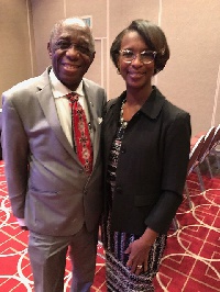 Dr. Thomas Mensah with Alicia Boler Davis