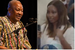 ‘Take your time, speak slowly’ - Watch the moment a Ghanaian lady ‘dazzled’ Mahama with her accent