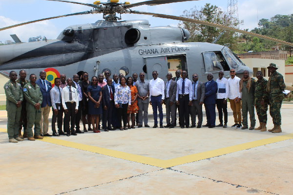 Air Force and the 48 Engineer Regiment handed over the newly constructed Helipad at Sefwi Boako