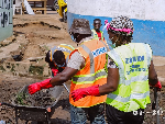 Residents cleaned and desilted choked gutters in flood-prone areas