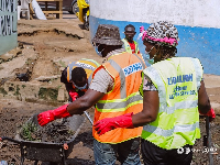 Residents cleaned and desilted choked gutters in flood-prone areas