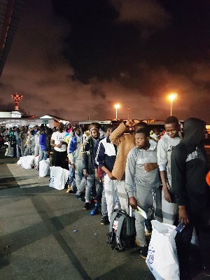 The 150 Ghanaians travelled from Libya to their homeland on Nov. 24