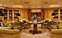 Inside of the luxury yacht