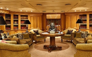 Parts of the interior of the Aristotle Onassis' Christina O super luxury yacht