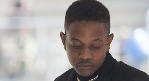 Bellarmine Mugabe, seen here at his father's funeral in 2019, is the youngest son of Robert Mugabe