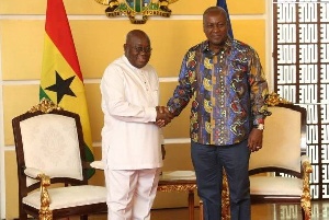 President Nana Akufo-Addo with former president John Mahama