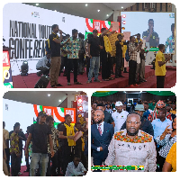 The KNUST students protested at the Great Hall auditorium during a National Youth Conference