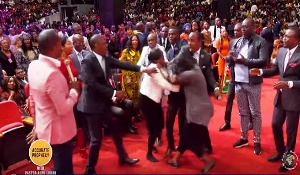 A South African church witnessed a fight between two women