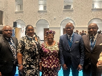 Nana Ama Dokua Asiamah-Adjei with other  Ghanaian officials
