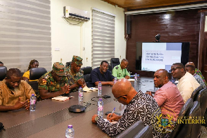 Present were Minister for Interior, Henry Quartey, and representatives of various security agencies