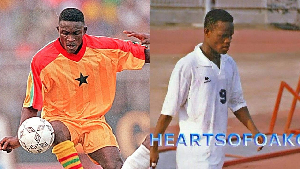 Emmanuel Kuffour (L) and Adjah Tetteh (R) were teammates at Hearts of Oak