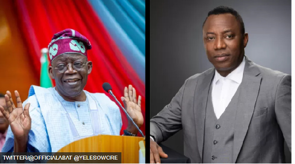 B﻿ola Ahmed Tinubu and Omoyele Sowore