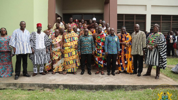 President Akufo-Addo with the National House of Chiefs