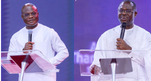 Ibrahim Ahmed (L) and Dr Joseph Siaw Agyepong, Executive Chairman of the Jospong Group