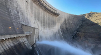 The Katse Dam stands at 185m (600 feet) tall and it is Africa’s second-largest curved dam