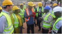 Contractors of Cocobod Housing project briefing management of the marketing company