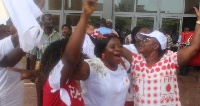 Some supporters of the PPP jubilating after the court ruling
