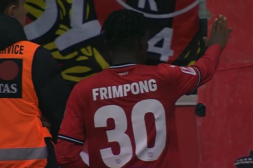 Jeremie Frimpong rendering an apology