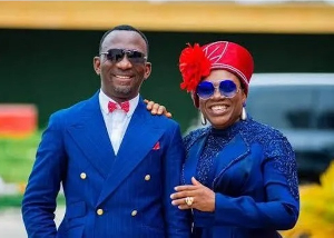 File photo of Pastor Paul Enenche and wife