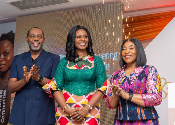 NAPO, his wife and Shirley Ayorkor Botchwey,